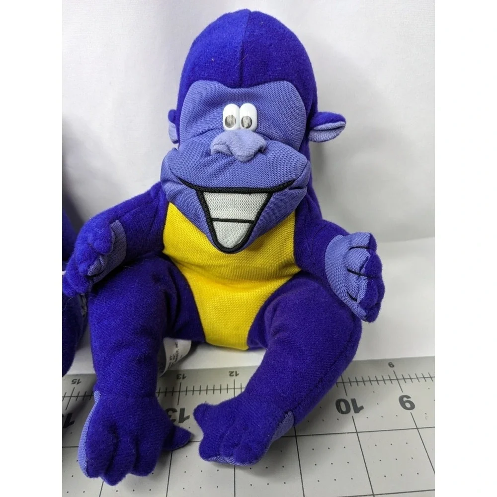 Purple Plush Gorilla Drug Rep Pharma Lot of 2 Stuffed Animal Toy